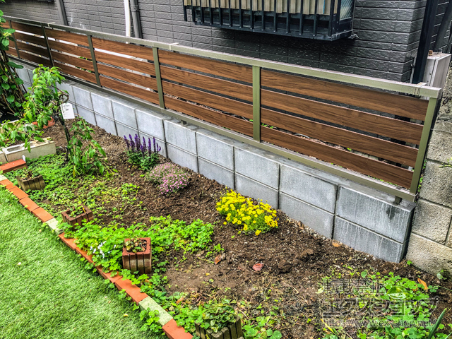 神奈川県横浜市ののフェンス・柵 モクハイフェンス　フリーポールタイプ 施工例