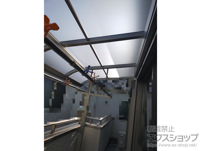 兵庫県尼崎市ののバルコニー・ベランダ屋根 プレシオステラスII R型 屋根タイプ 単体 積雪〜20cm対応 施工例