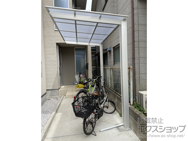 神奈川県川崎市ののサイクルポート・駐輪場 ネスカFミニ (フラットスタイル) 積雪〜20cm対応 施工例
