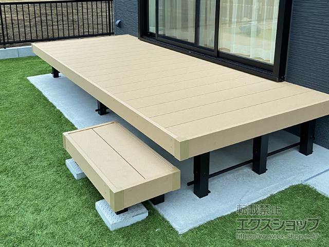 千葉県旭市ののウッドデッキ リウッドデッキ 200 施工例