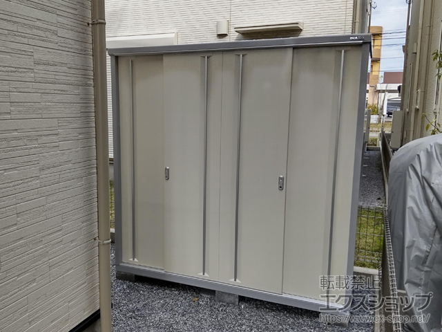 千葉県流山市のの物置・屋外倉庫 シンプリー 一般型 1940×755×1903 MJX-197E-P-FW 施工例