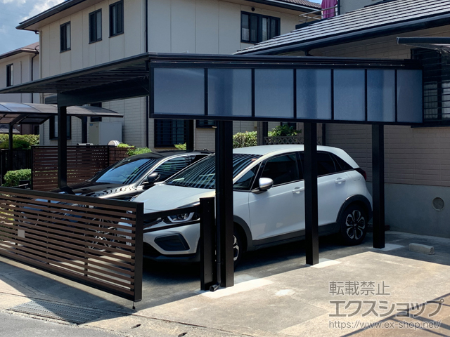 佐賀県唐津市ののカーポート エフルージュ ツイン50 積雪〜50cm対応 施工例