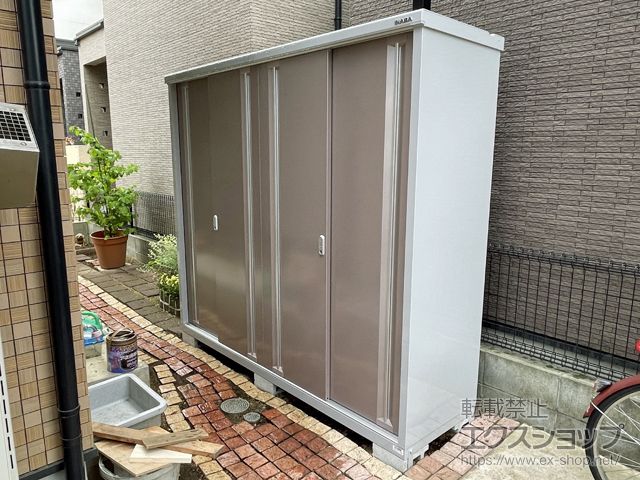 東京都東村山市のの物置・屋外倉庫 シンプリー 一般型 2160×615×1903 MJX-216E-P-AR 施工例