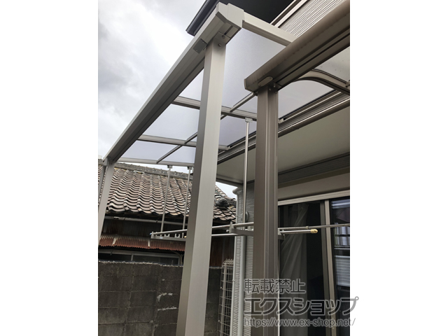 大阪府吹田市ののテラス屋根 ソラリア F型 テラスタイプ 単体 積雪〜20cm対応 施工例