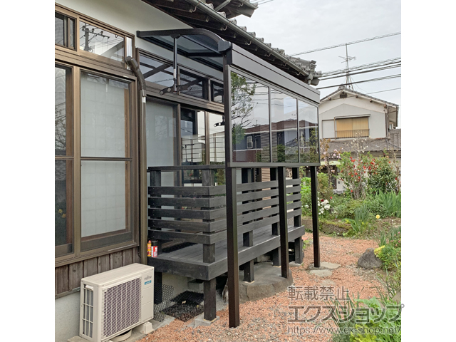 大分県大分市ののテラス屋根 ソラリア R型 テラスタイプ 単体 積雪〜20cm対応 施工例