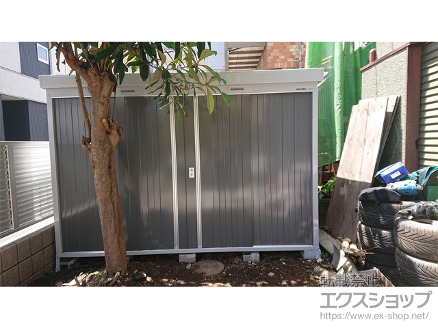 東京都江戸川区のの物置・屋外倉庫 ネクスタ 一般型 3050×950×2075 NXN-29S-PG 施工例