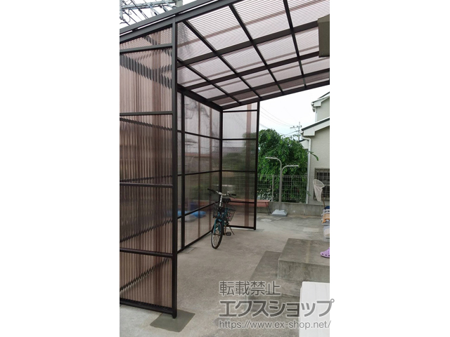 福岡県福岡市ののストックヤード オイトック 波板囲い 両袖タイプ 単体 積雪〜20?対応 施工例