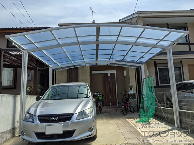 京都府京都市ののカーポート ネスカR (ラウンドスタイル) ワイド 積雪〜20cm対応 施工例