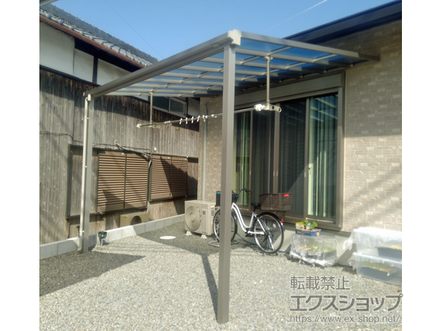 大阪府泉南市ののテラス屋根 ソラリア F型 テラスタイプ 単体 積雪〜20cm対応 施工例