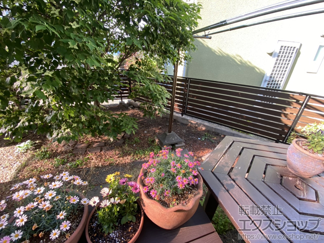 長野県松本市ののフェンス・柵 モクアルフェンス 横板タイプ 自由柱施工 施工例