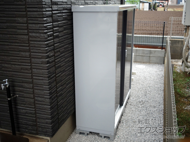 埼玉県新座市のの物置・屋外倉庫 シンプリー 一般型 1520×515×1603（MJX-155D-P） MJX-155D-P-PG 施工例