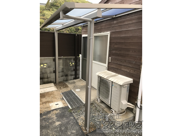 山口県防府市ののテラス屋根 ソラリア F型 テラスタイプ 単体 積雪〜20cm対応 施工例