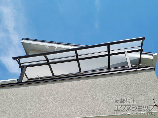 神奈川県高座郡寒川町ののバルコニー・ベランダ屋根 スピーネ R型 屋根タイプ 単体 積雪〜20cm対応 施工例