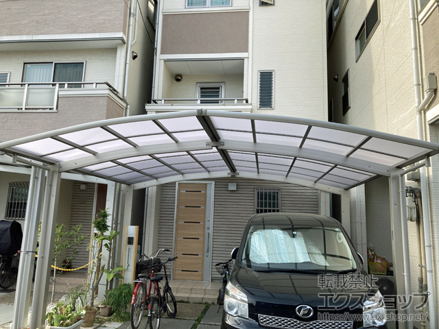 大阪府大阪市ののカーポート プレシオスポート M合掌 積雪〜20cm対応 施工例