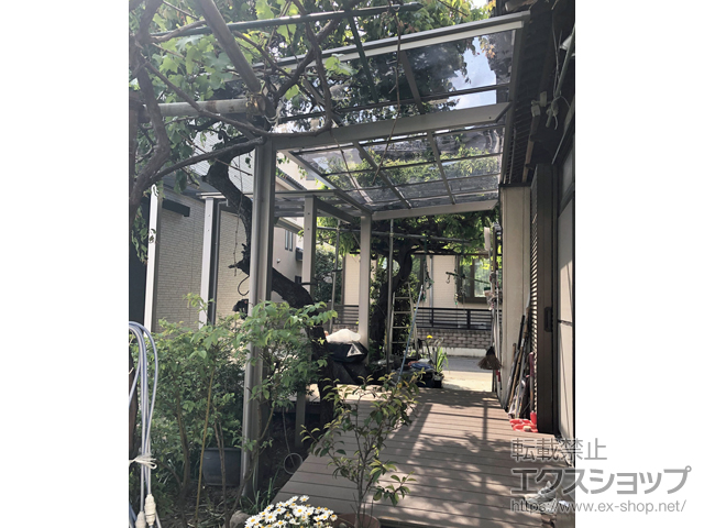 埼玉県本庄市ののテラス屋根 フーゴF 独立テラスタイプ 単体 積雪〜20cm対応 施工例