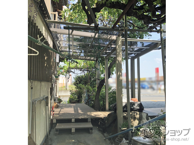 埼玉県本庄市ののテラス屋根 フーゴF 独立テラスタイプ 単体 積雪〜20cm対応 施工例