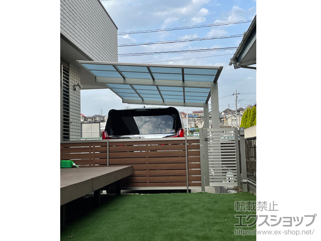 千葉県八千代市ののカーポート エフルージュグラン　積雪〜20cm対応+屋根ふき材補強部品 施工例