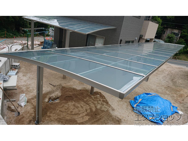 広島県広島市ののカーポート レイナポートグラン 縦連棟　積雪〜20cm対応 施工例