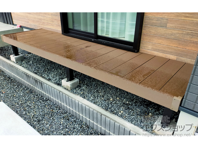 滋賀県湖南市ののウッドデッキ マージウッドデッキ 施工例