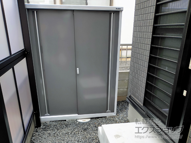 滋賀県湖南市のの物置・屋外倉庫 シンプリー 一般型 1520×905×1903 MJX-159E-PG 施工例