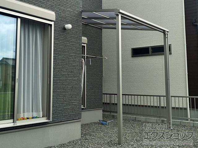 岐阜県大垣市ののテラス屋根 ソラリア F型 テラスタイプ 単体 積雪〜20cm対応 施工例