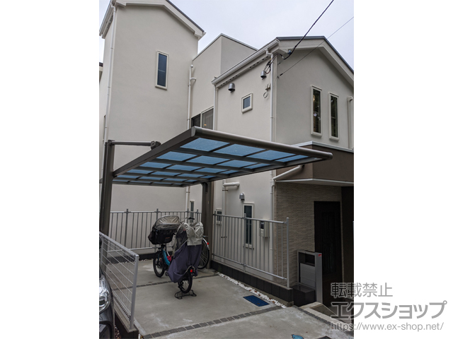 神奈川県横浜市ののカーポート 4G フォーグ マテリアルカラー 積雪〜20cm対応 施工例