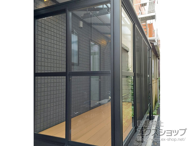 東京都江東区ののテラス囲い・サンルーム サニージュ R型 床納まり ランマ無 積雪〜20cm対応 施工例