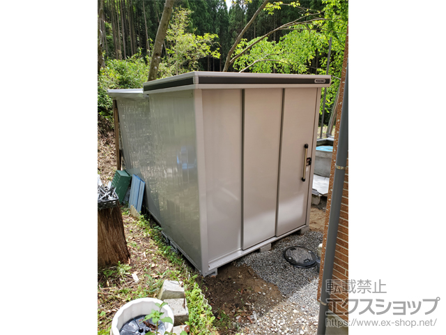 鹿児島県鹿児島市のの物置・屋外倉庫 エルモ 一般型 1870×1170×2121 LMD-1811-CB 施工例