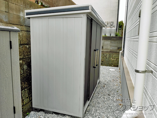 神奈川県藤沢市のの物置・屋外倉庫 エルモ 一般型 2570×1170×2121 LMD-2511-DW 施工例