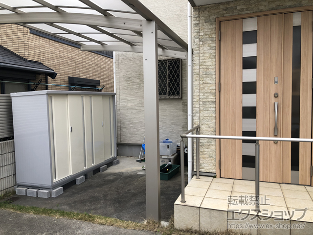 愛知県清須市のの物置・屋外倉庫 シンプリー 一般型 2160×755×1603 MJX-217D-FW 施工例