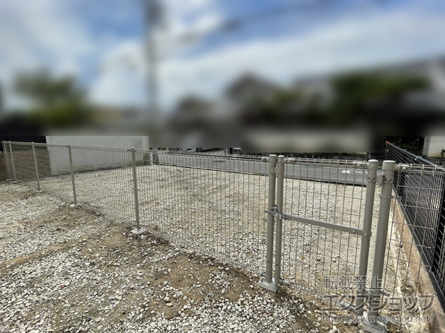 大阪府和泉市のの門扉 メッシュフェンスM0 門扉 片開き 柱使用 施工例