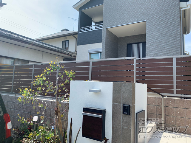 福岡県春日市ののフェンス・柵 モクハイフェンス フリーポールタイプ 施工例