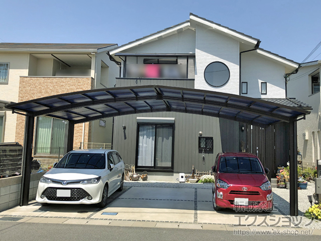 奈良県北葛城郡広陵町ののカーポート レイナトリプルポートグラン　積雪〜20cm対応 施工例