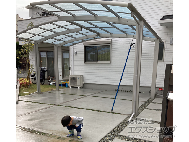 大阪府箕面市ののカーポート レイナポートグラン M合掌　積雪〜20cm対応 施工例