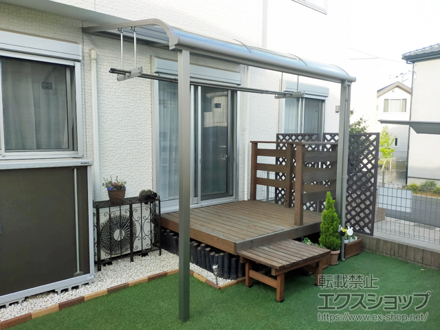 千葉県千葉市ののテラス屋根 スピーネ R型 テラスタイプ 単体 積雪〜20cm対応 施工例