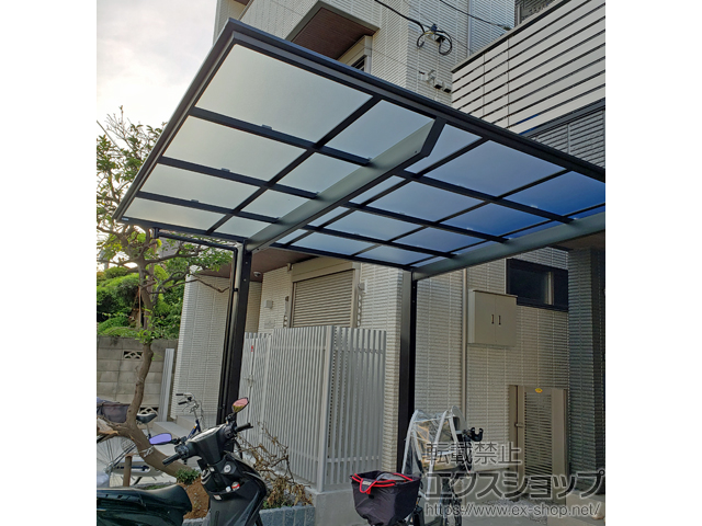 東京都練馬区ののカーポート フーゴF (フラットスタイル) 積雪〜20cm対応 施工例