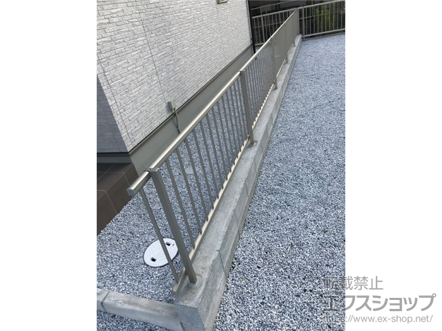福岡県行橋市ののフェンス・柵 ミエッタフェンス 防犯たて格子タイプ 自由柱施工 施工例