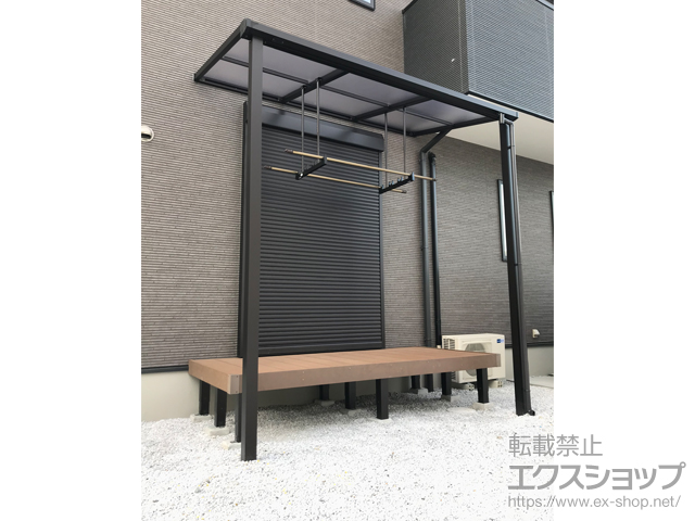 福岡県行橋市ののテラス屋根 ソラリア F型 テラスタイプ 単体 積雪〜20cm対応 施工例