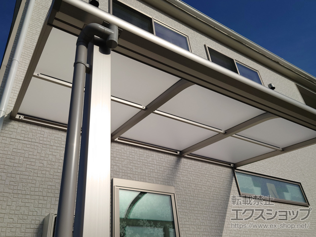 兵庫県加東市ののテラス屋根 プレシオステラスII R型 テラスタイプ 単体 積雪〜20cm対応 施工例