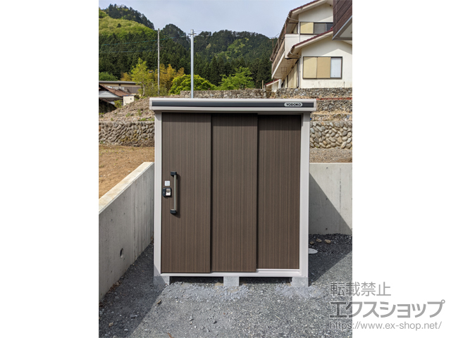 東京都西多摩郡奥多摩町のの物置・屋外倉庫 エルモ 一般型 1870×1520×2120 LMD-1815-DW 施工例