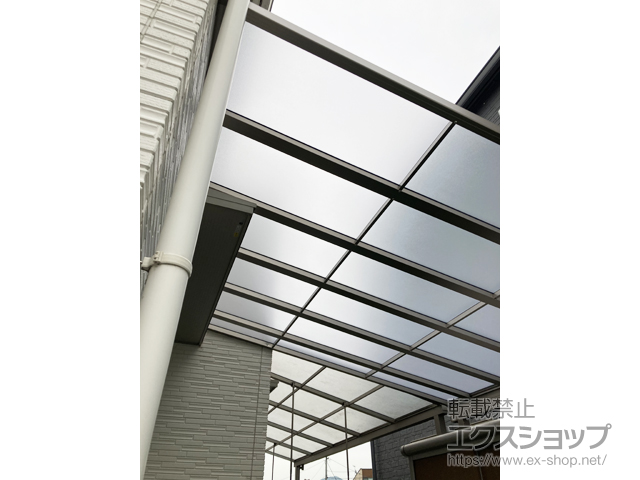 広島県広島市ののテラス屋根 スピーネ F型 テラスタイプ 単体 積雪〜20cm対応 施工例