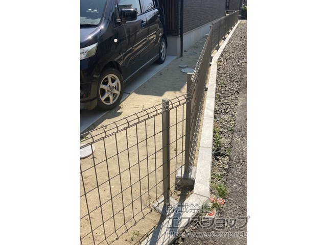 宮城県仙台市ののフェンス・柵 ハイグリッドフェンスUF8型 フリーポールタイプ 施工例
