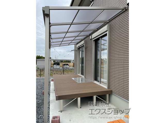 埼玉県熊谷市ののテラス屋根 ソラリア F型 テラスタイプ 単体 積雪〜20cm対応 施工例
