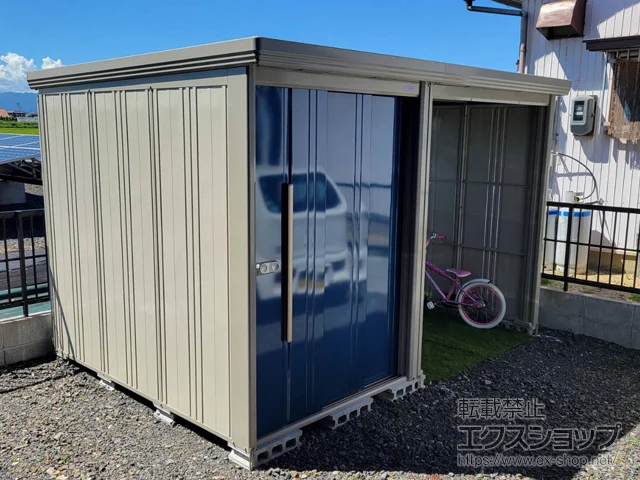 三重県鈴鹿市のタクボの物置・収納・屋外倉庫 Mr.ストックマン プラスアルファ 一般型 3347×2290×2110 TP-33R22-DB 施工例