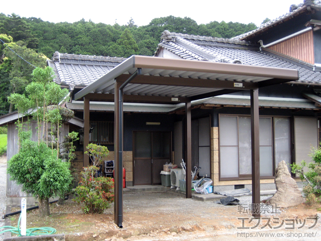 三重県松阪市ののカーポート レオンポートneo 角柱4本柱 積雪〜50cm対応 施工例