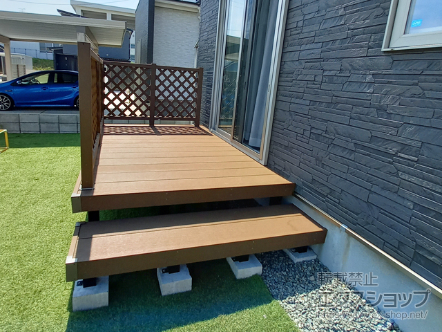 秋田県潟上市ののウッドデッキ マージウッドデッキ 施工例