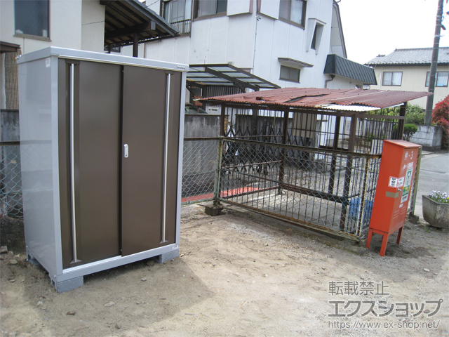 山梨県甲斐市のの物置・屋外倉庫 シンプリー 一般型 1100×755×1603 MJX-117DP-TB 施工例