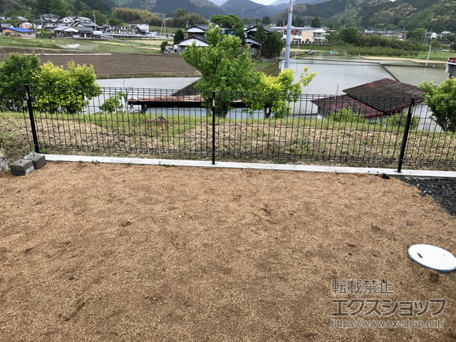 愛媛県北宇和郡鬼北町ののフェンス・柵 イーネットフェンス 3F型・自由柱施工 施工例