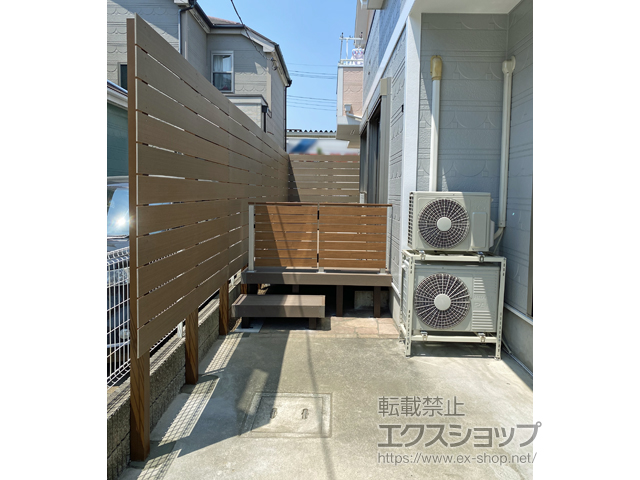 埼玉県所沢市ののフェンス・柵 プラドフェンス ジョイントなし仕様 板11段 H2100 隙間10mm 施工例