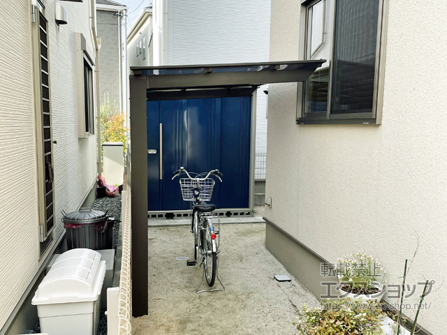 福岡県太宰府市ののサイクルポート・駐輪場 ネスカFミニ (フラットスタイル) 積雪〜20cm対応 施工例